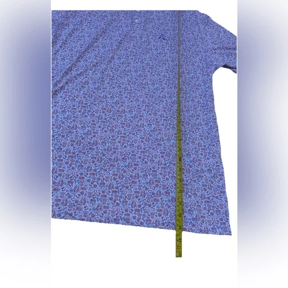 RHOBACK Men’s Performance Polo Sz XL American Icons USA White Golf Stretch Shirt - Picture 10 of 11